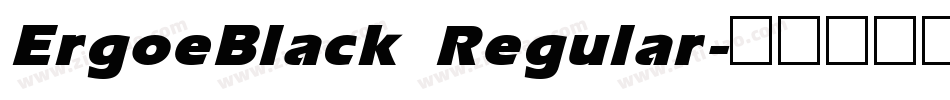 ErgoeBlack Regular字体转换